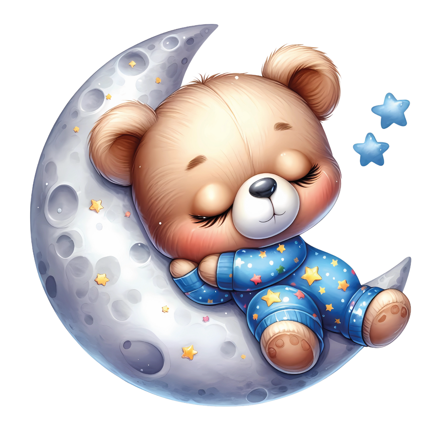 Bügelbild Baby Tiere Mond 2