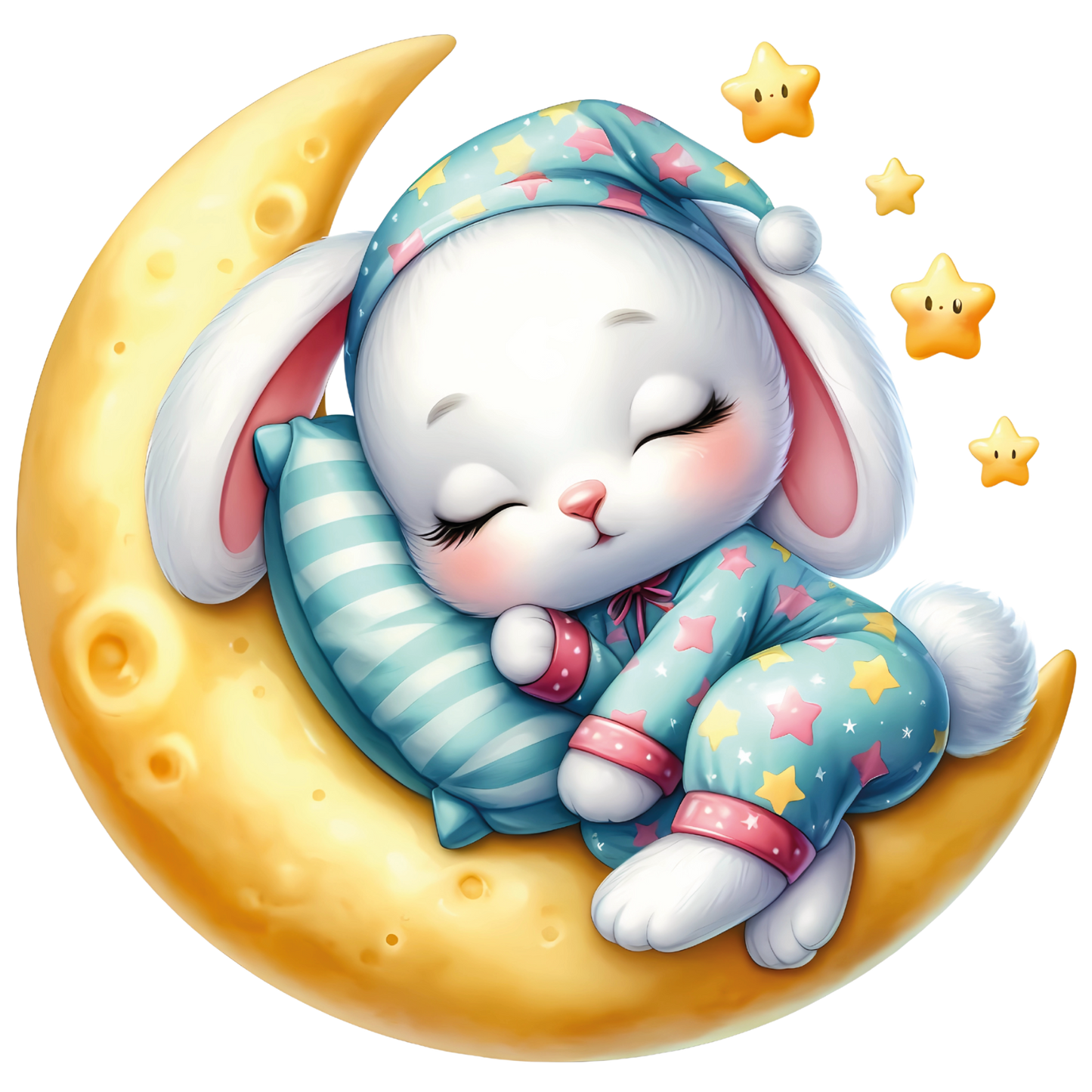 Bügelbild Baby Tiere Mond 2