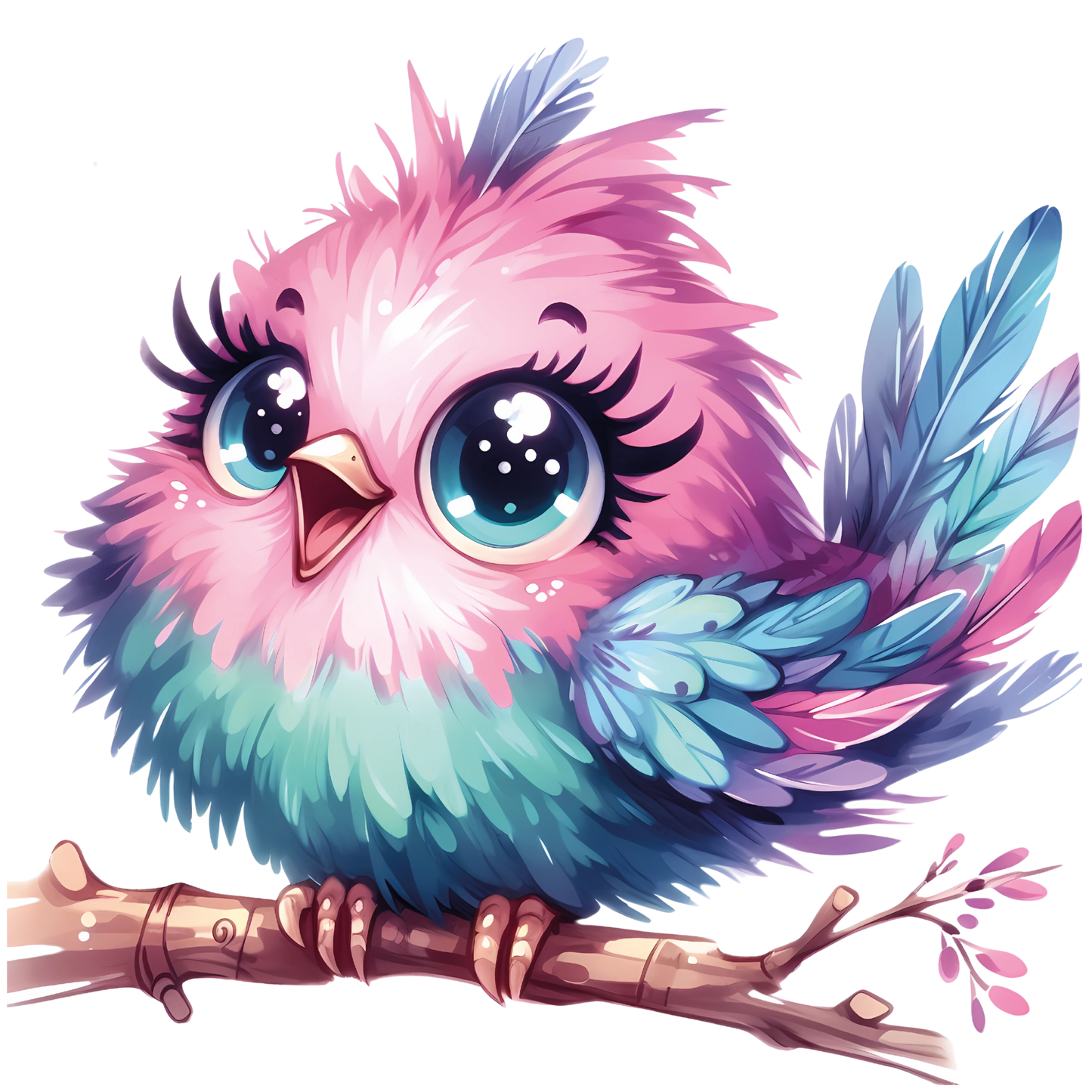 Bügelbild süße Vögel