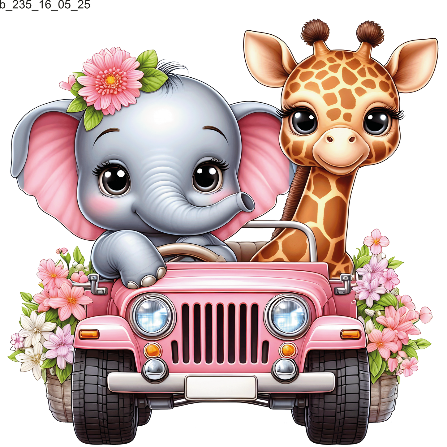 Bügelbild Safari Tierbabys
