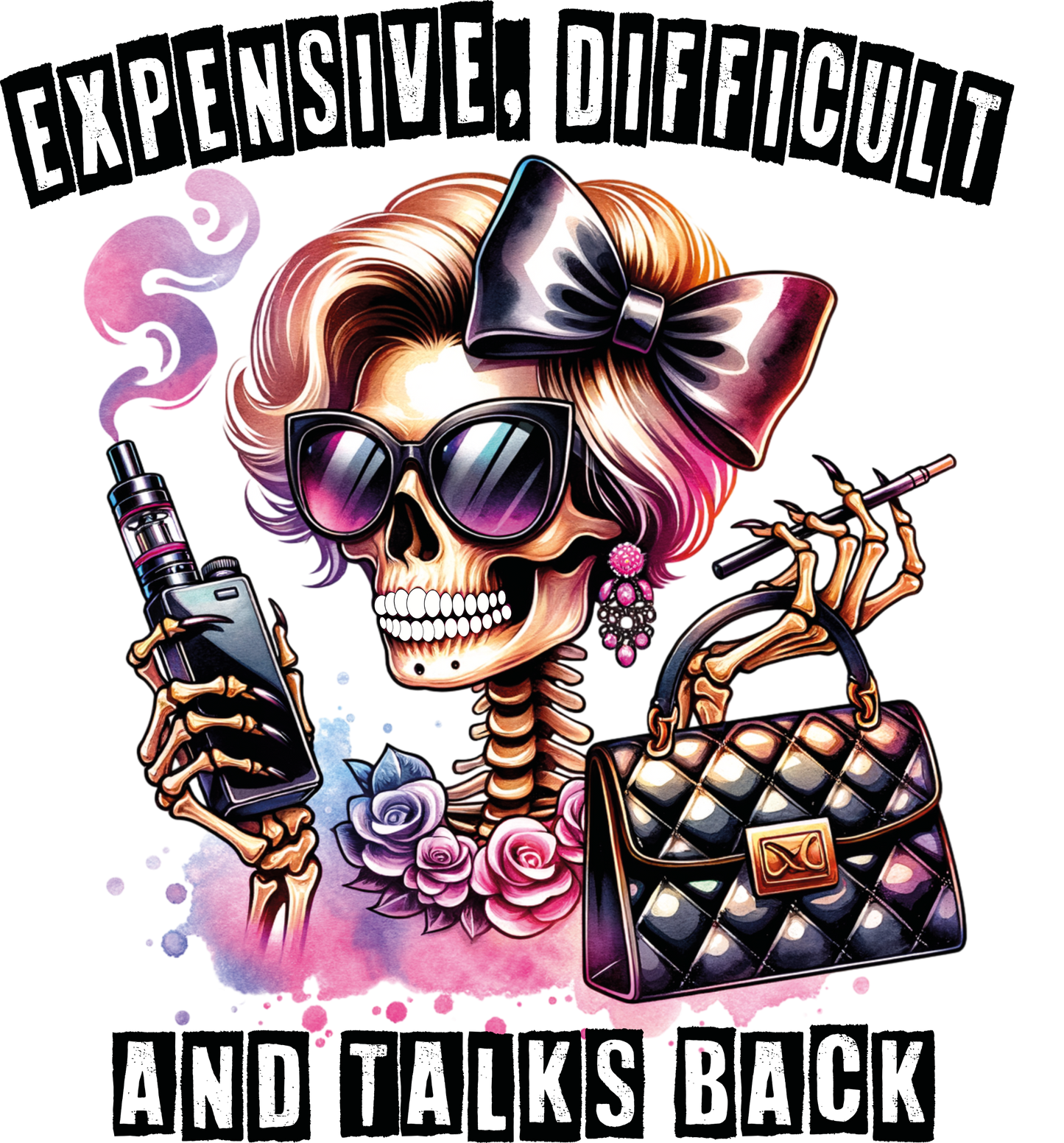 Bügelbilder Skull Frauen