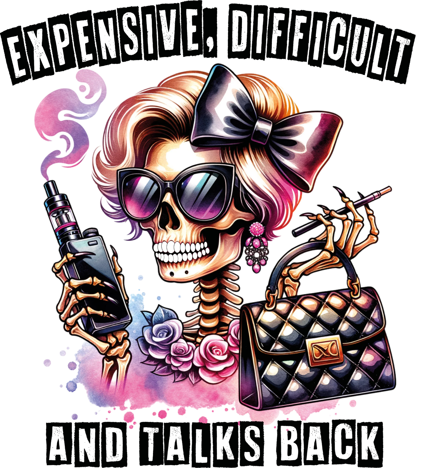 Bügelbild Skull Frauen – robuste Premium-Folie Bild_3