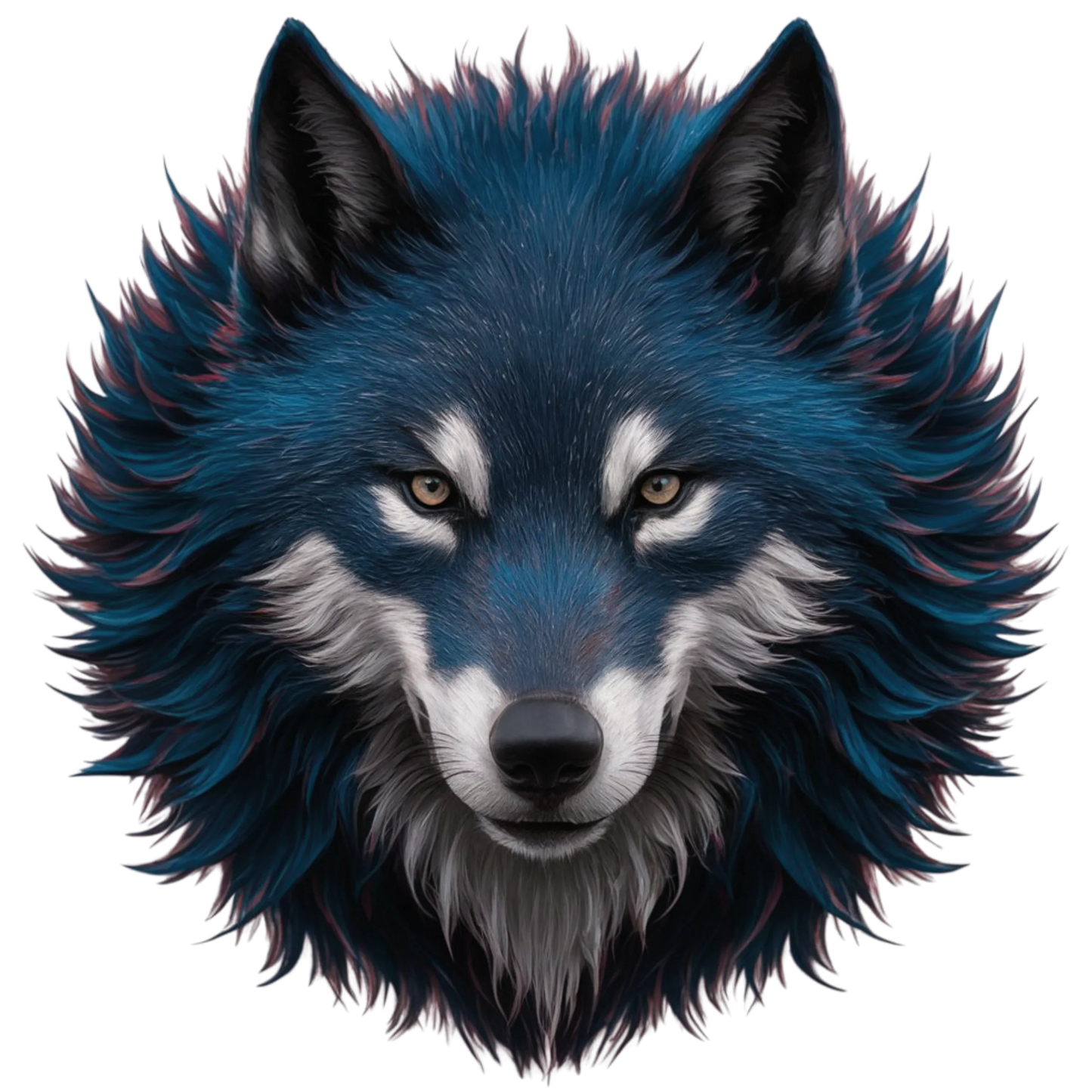 Bügelbild Wolf mit Mond Bild_9