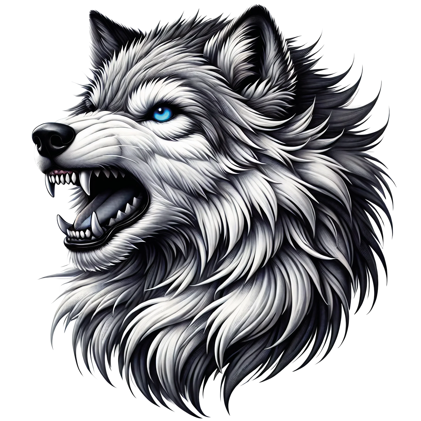 Bügelbild Wolf mit Mond Bild_10