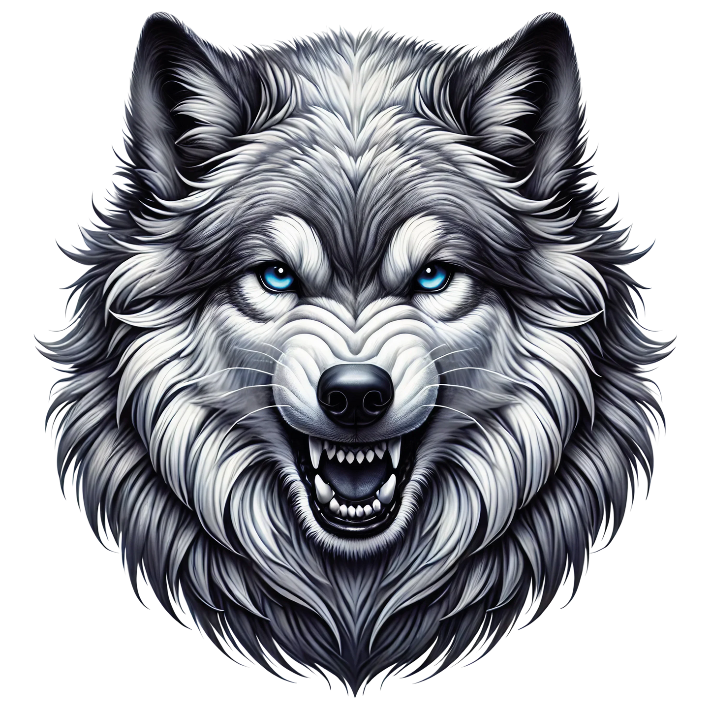 Bügelbild Wolf mit Mond Bild_11