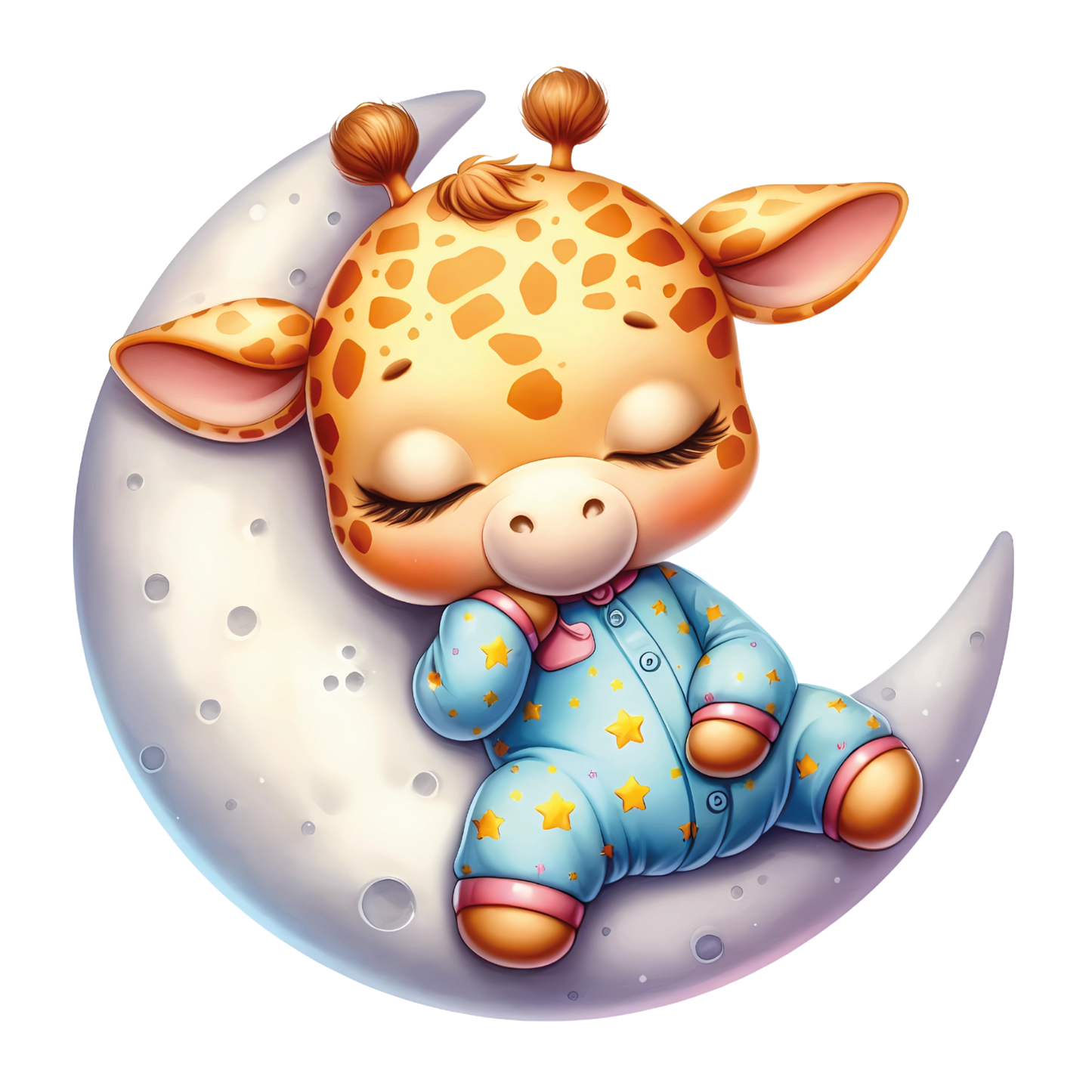 Bügelbild Baby Tiere Mond 2