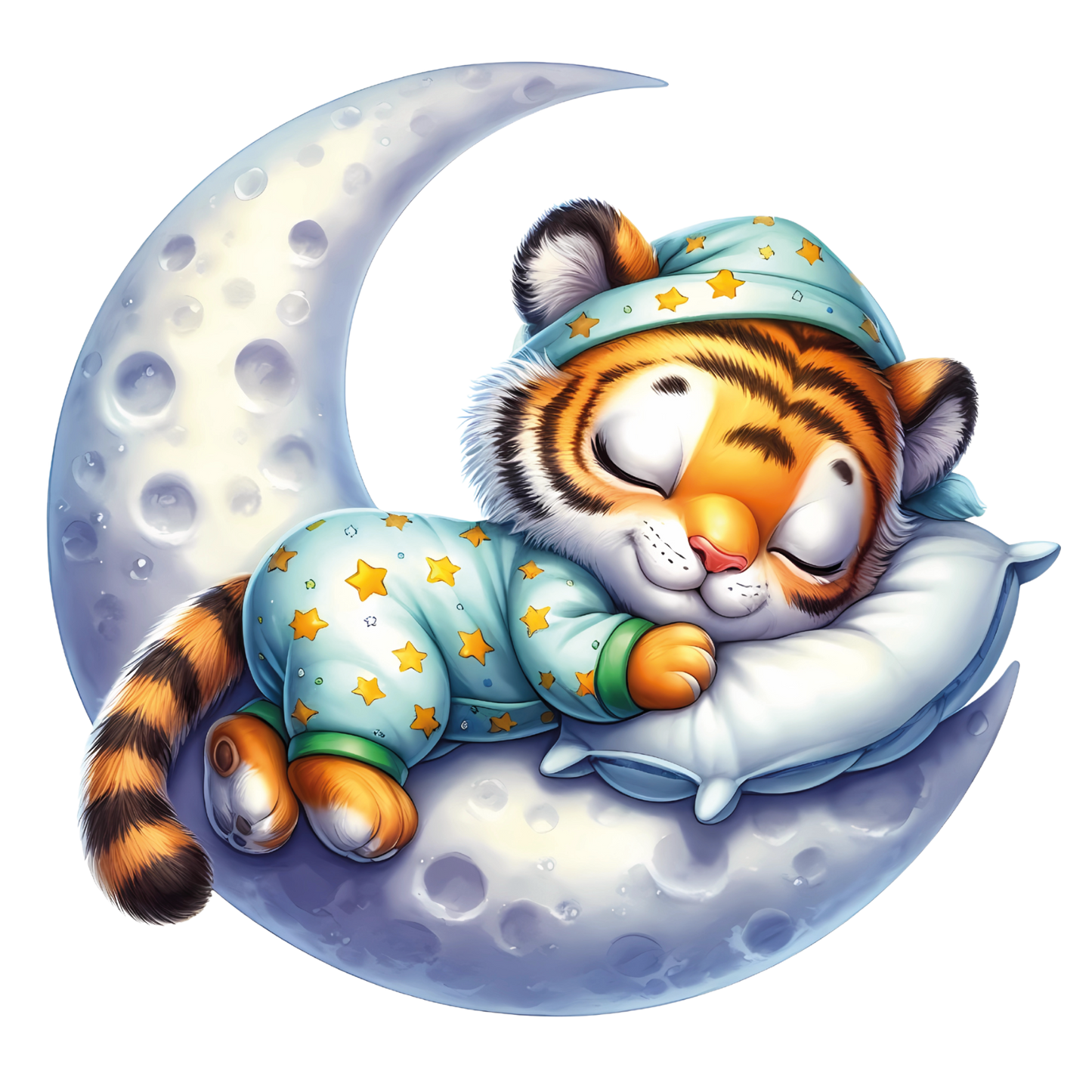 Bügelbild Baby Tiere Mond 2