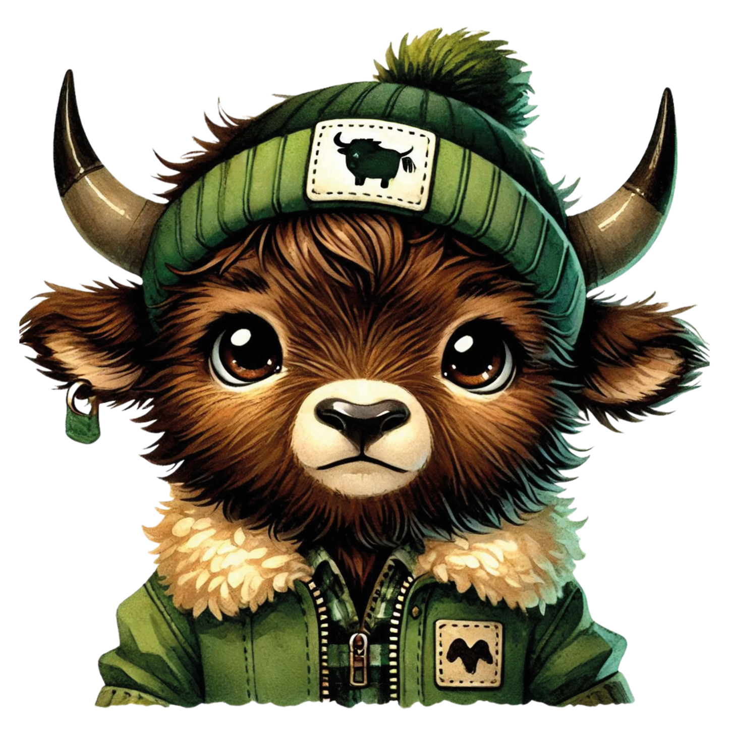 Bügelbild süße Highland Kuh – robuste Premium-Folie Bild_11