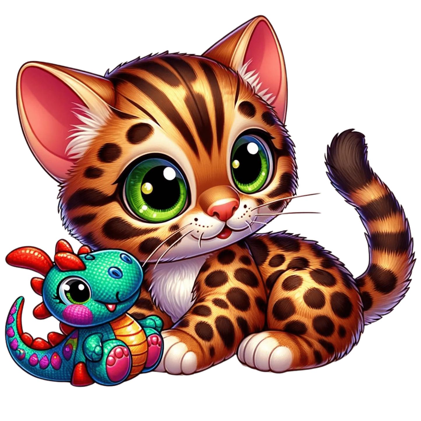 Bügelbild Bengal Katzen – brillante Farben Bild_5
