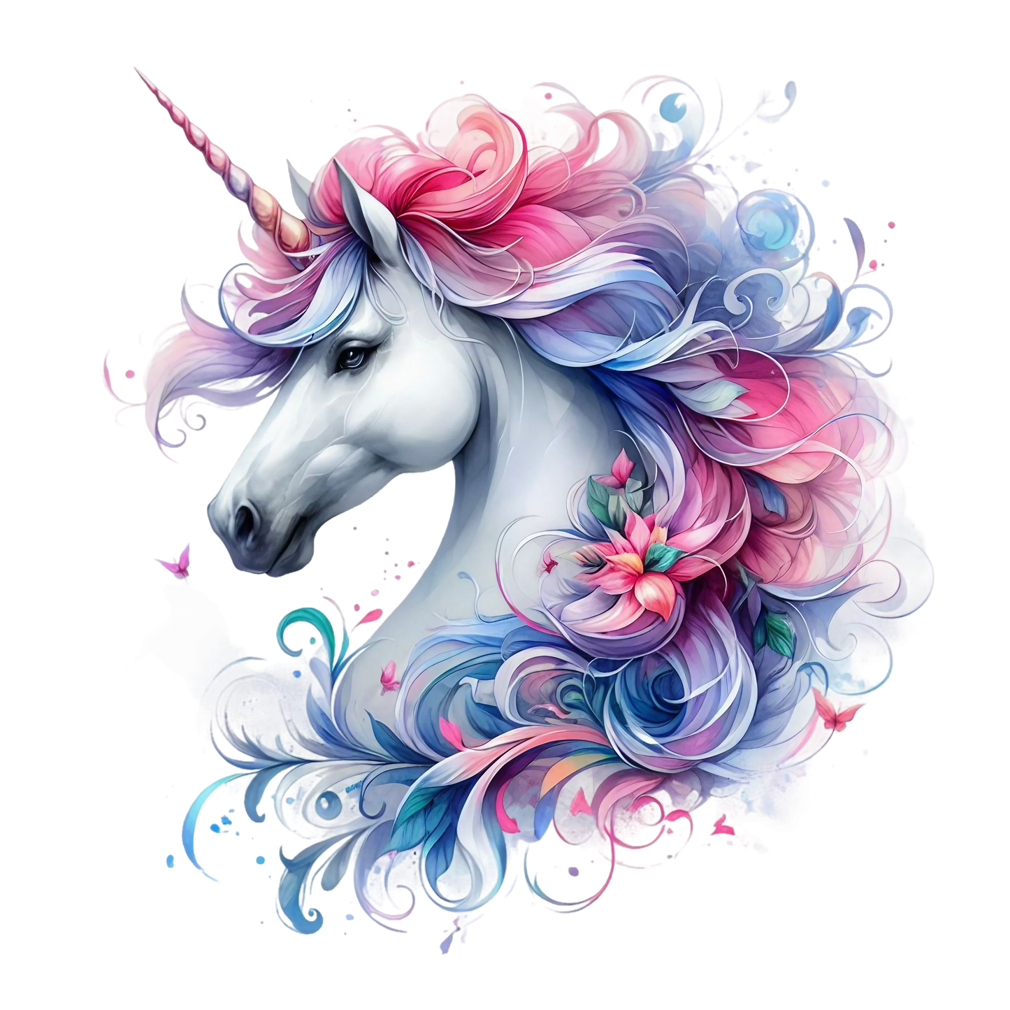Premium Sticker Einhorn Bild_12 medium ca. 9cm Höhe