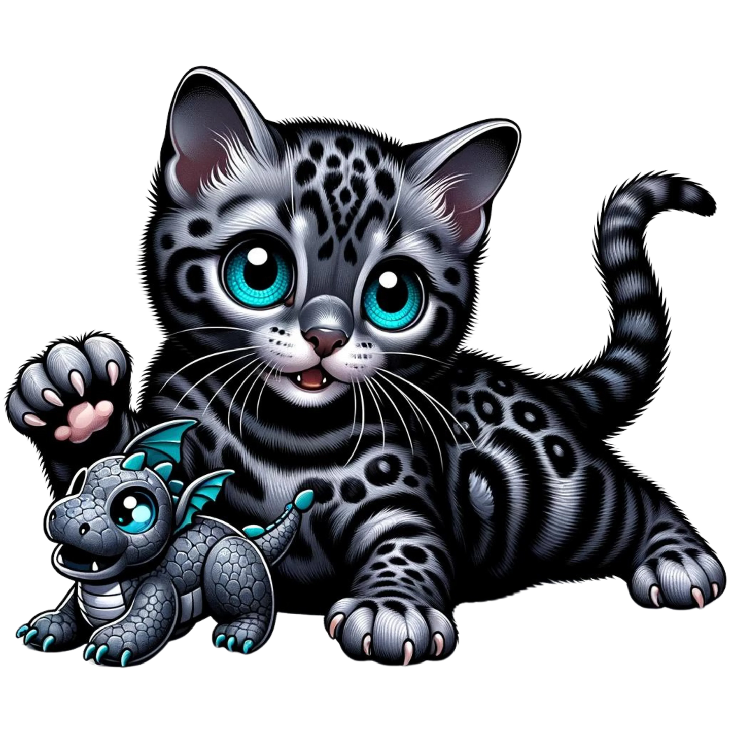Bügelbild Bengal Katzen – brillante Farben Bild_4