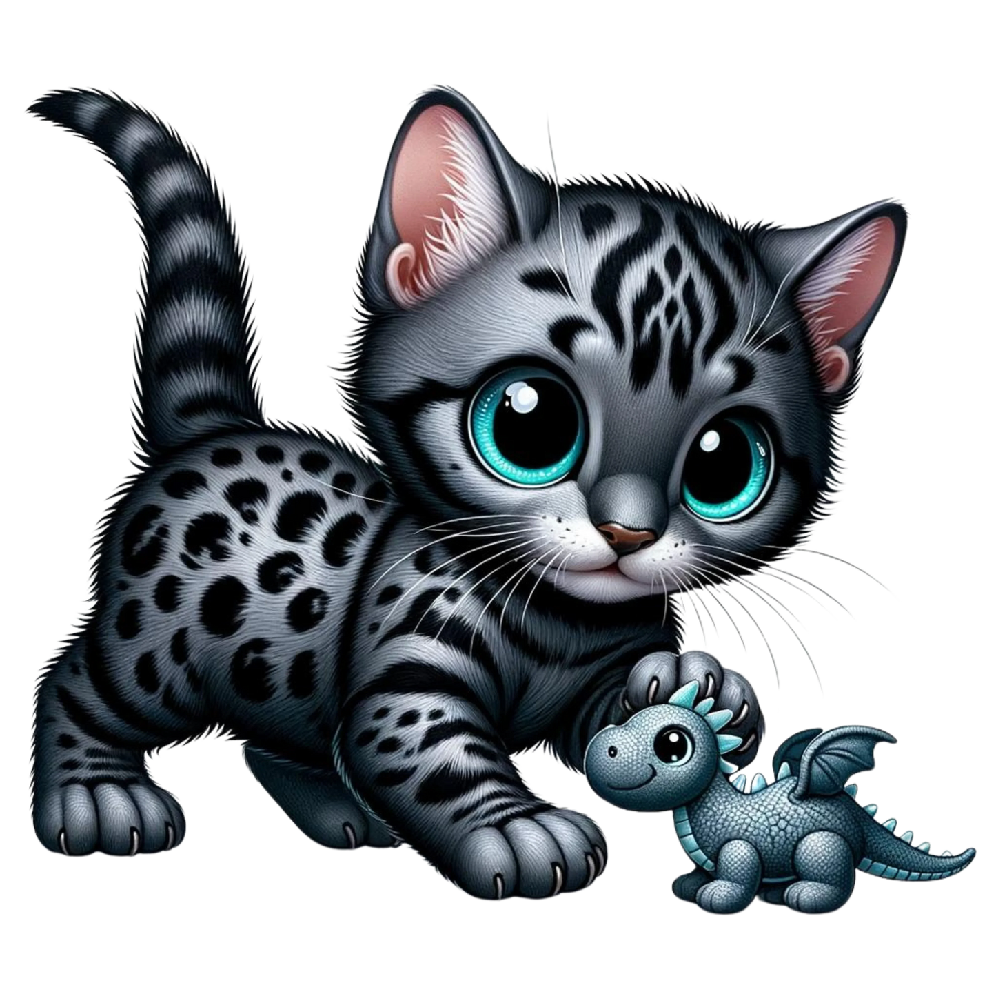 Bügelbild Bengal Katzen – brillante Farben Bild_1
