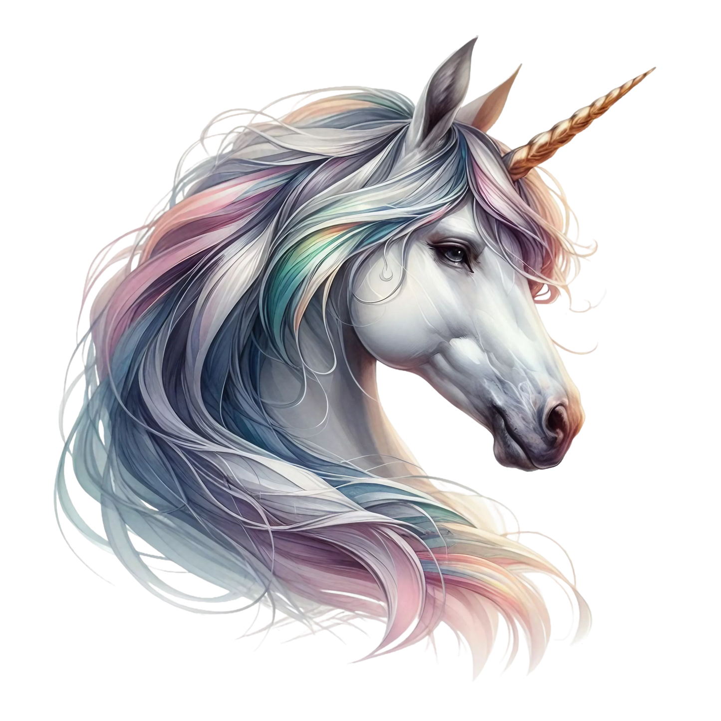 Premium Sticker Einhorn Bild_13 medium ca. 9cm Höhe