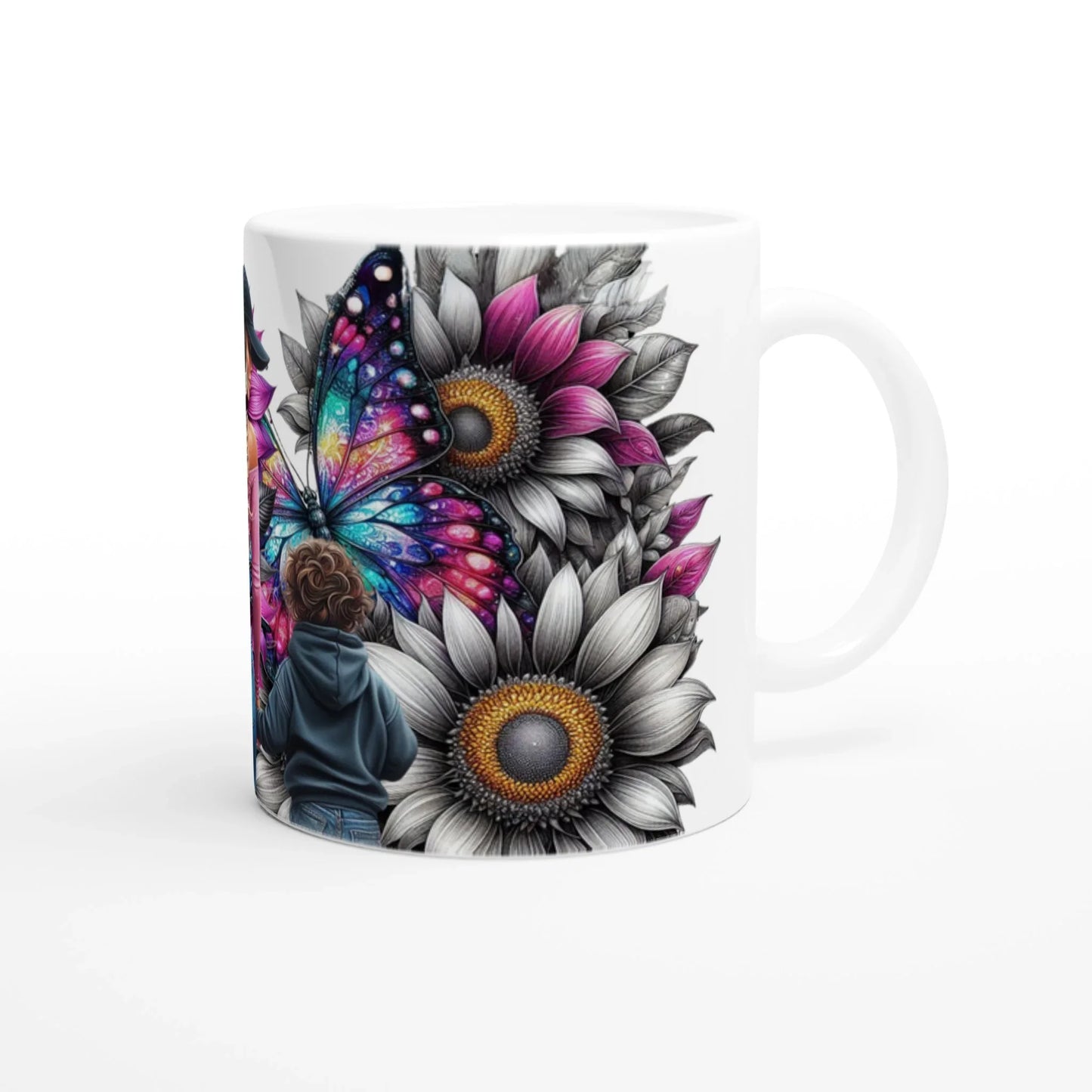 Keramiktasse Mutter und Sohn