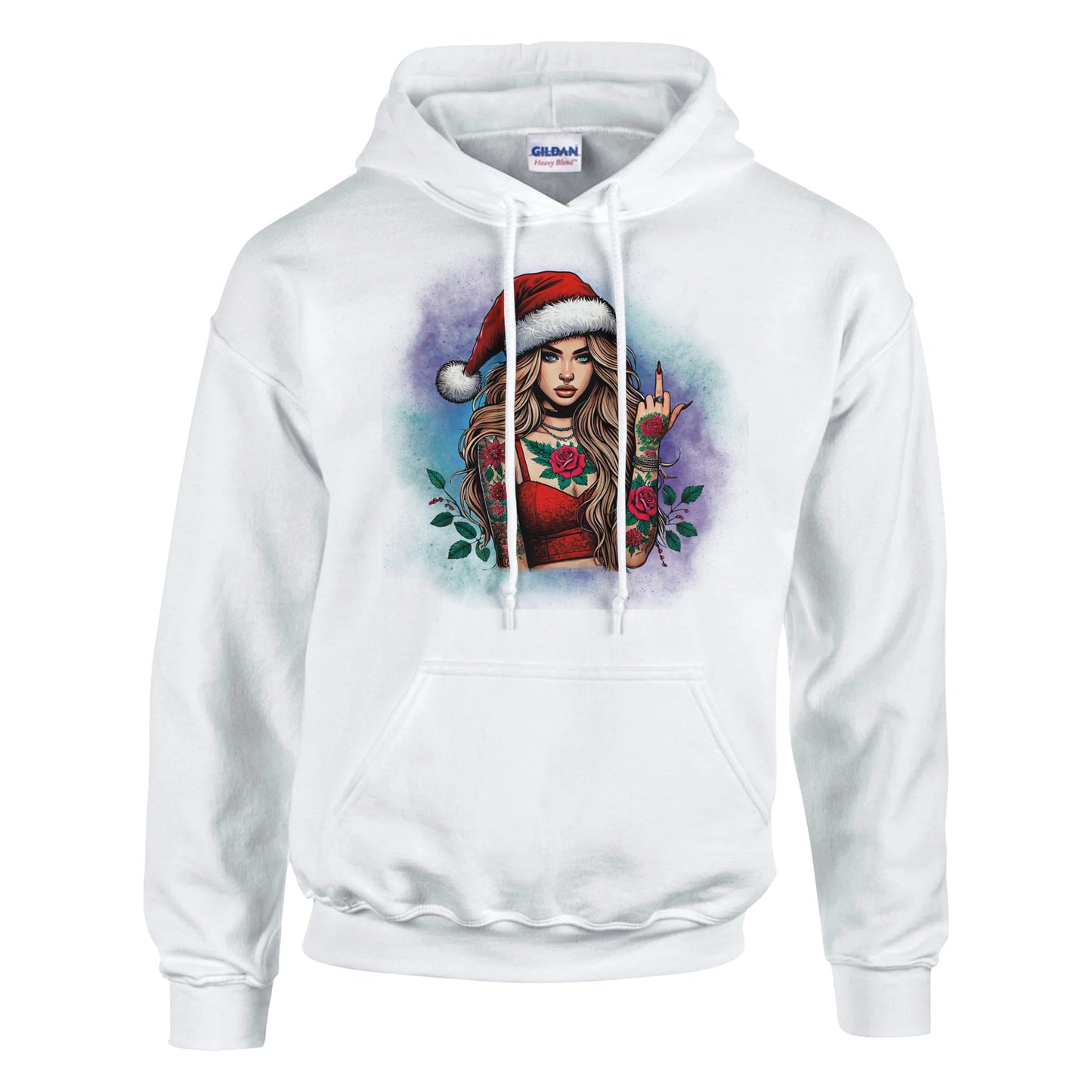 Hoodie Weihnachten tätowierte Frau - Magic Miracle Design