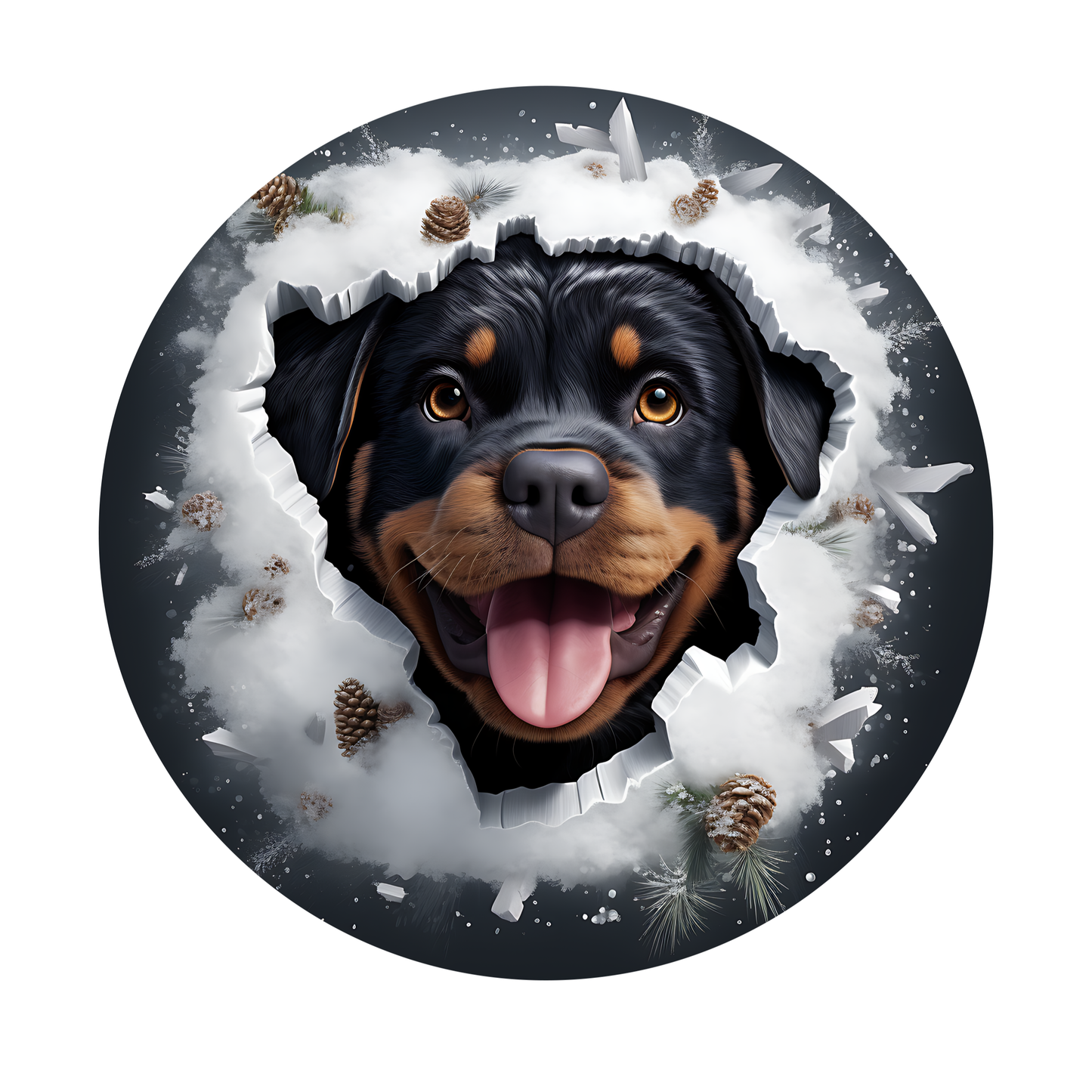 Bügelbilder Weihnachten Hunde Rottweiler | Spitz - Magic Miracle Design