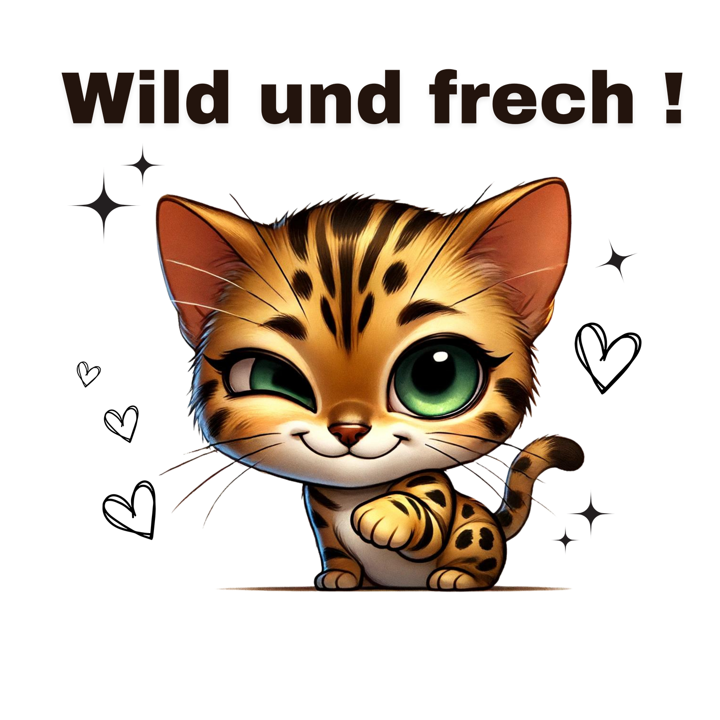 Bügelbilder Bengal Katzen - Magic Miracle Design