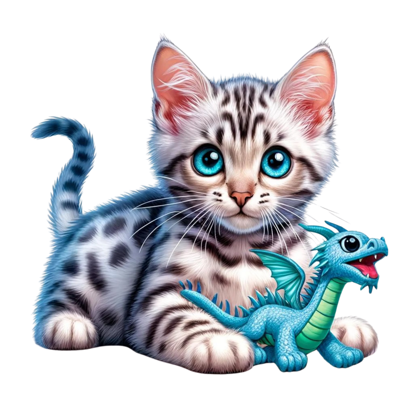 Bügelbild Bengal Katzen – brillante Farben Bild_2