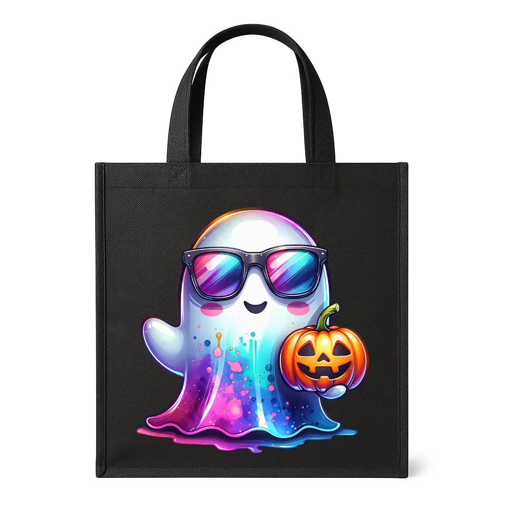 Halloween Bügelbild bunte Geister -