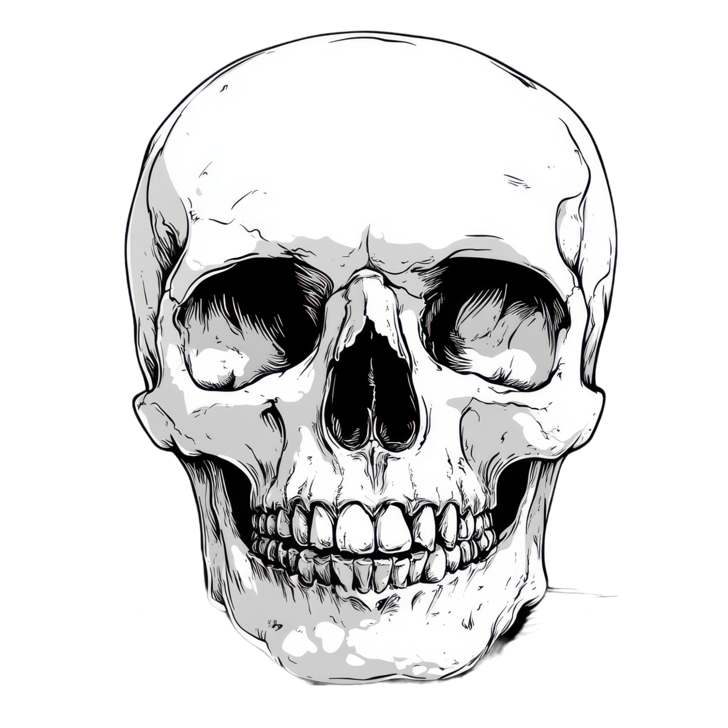Bügelbild White Skull
