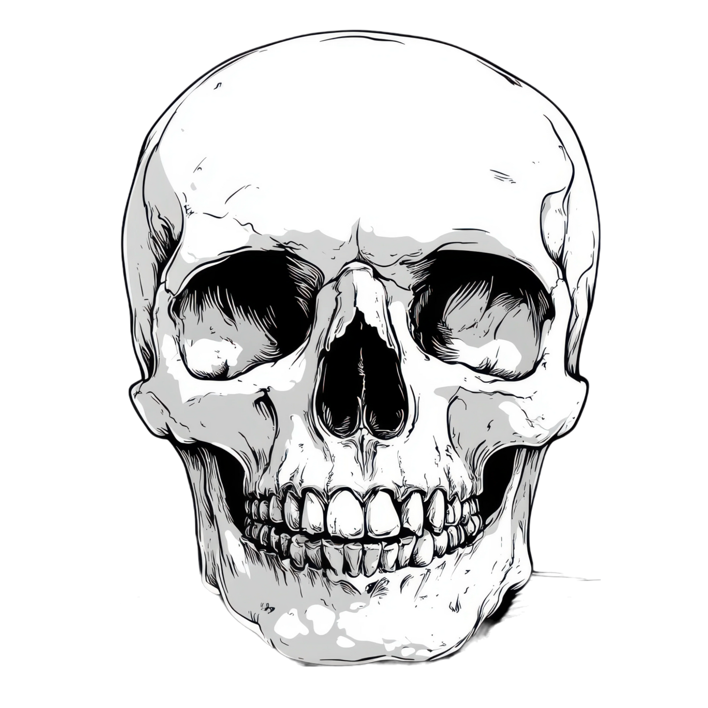 Bügelbild White Skull - Cool & Edgy Bild_2