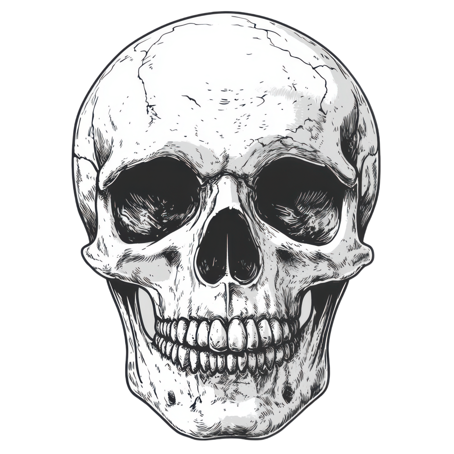 Bügelbild White Skull