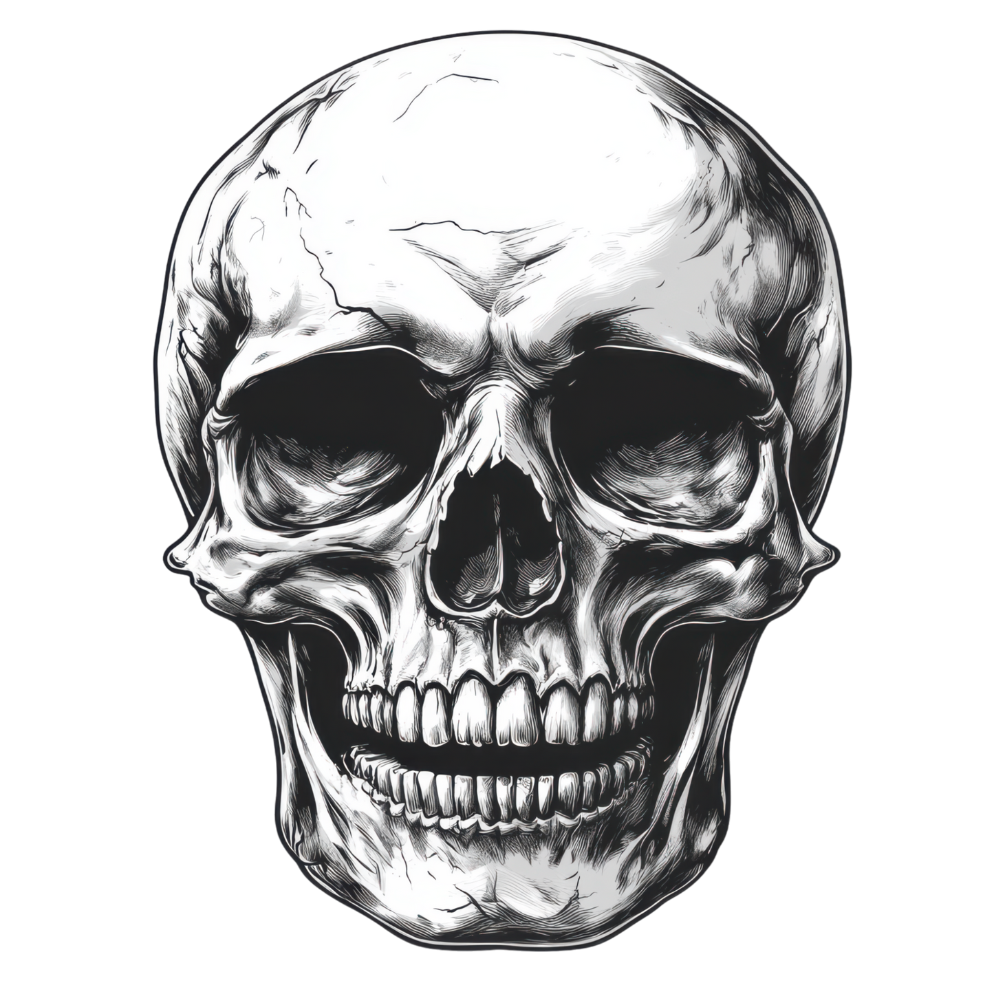 Bügelbild White Skull