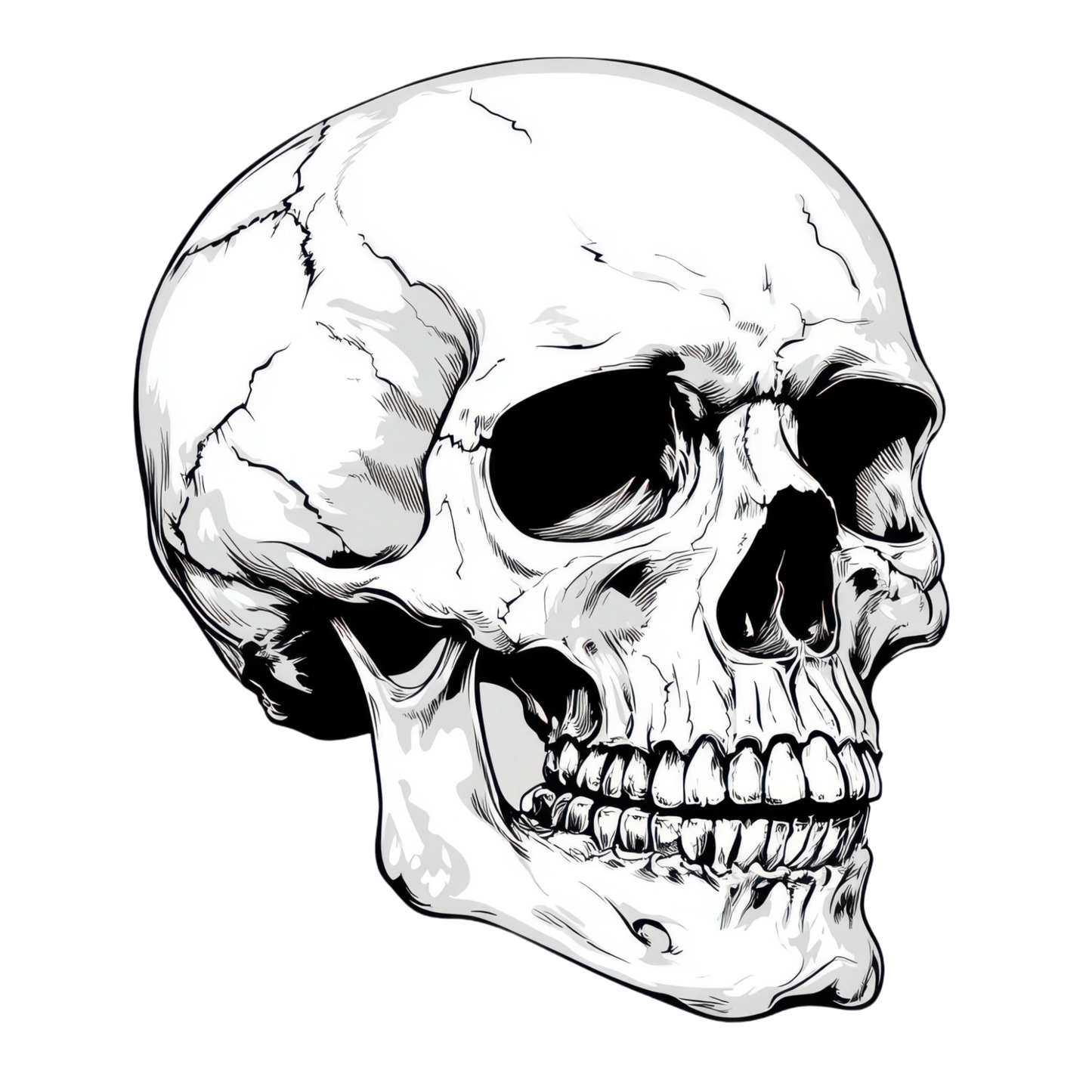 Bügelbild White Skull - Cool & Edgy Bild_1