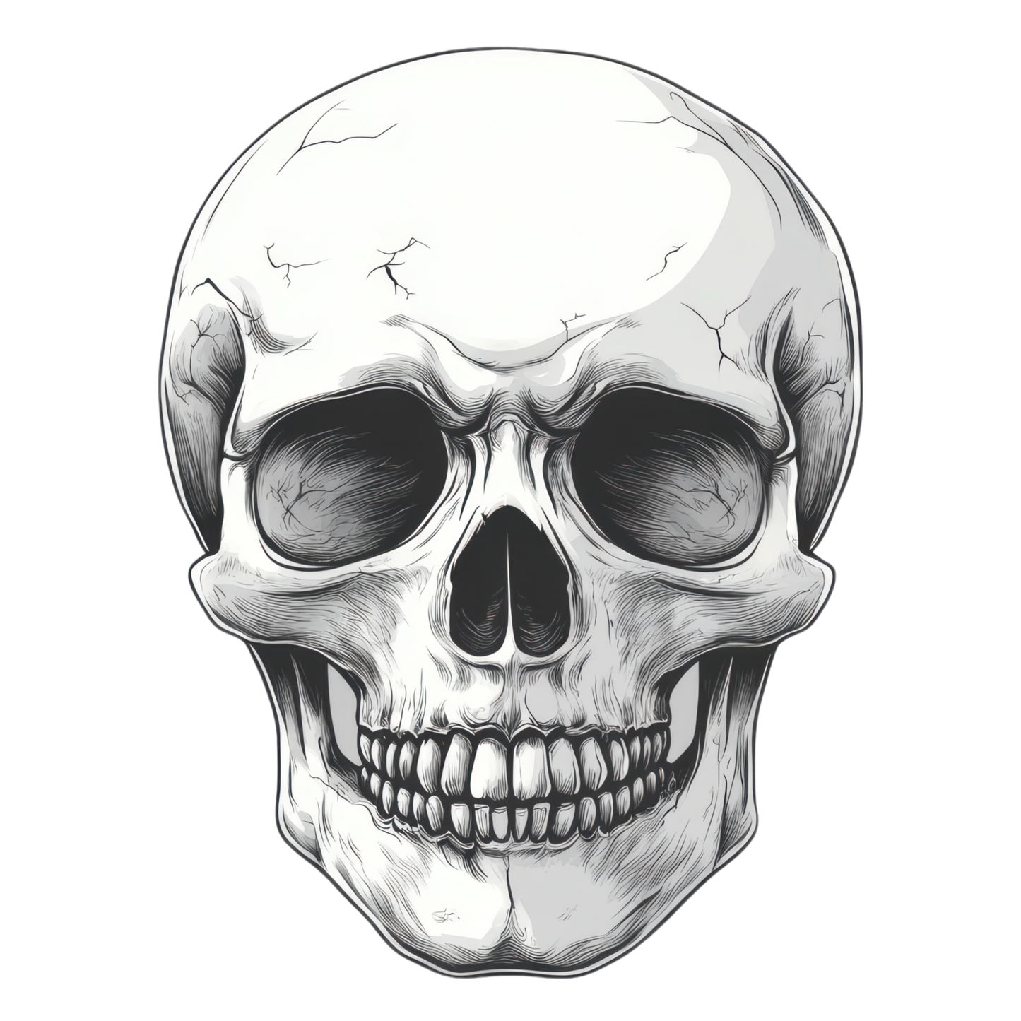 Bügelbild White Skull