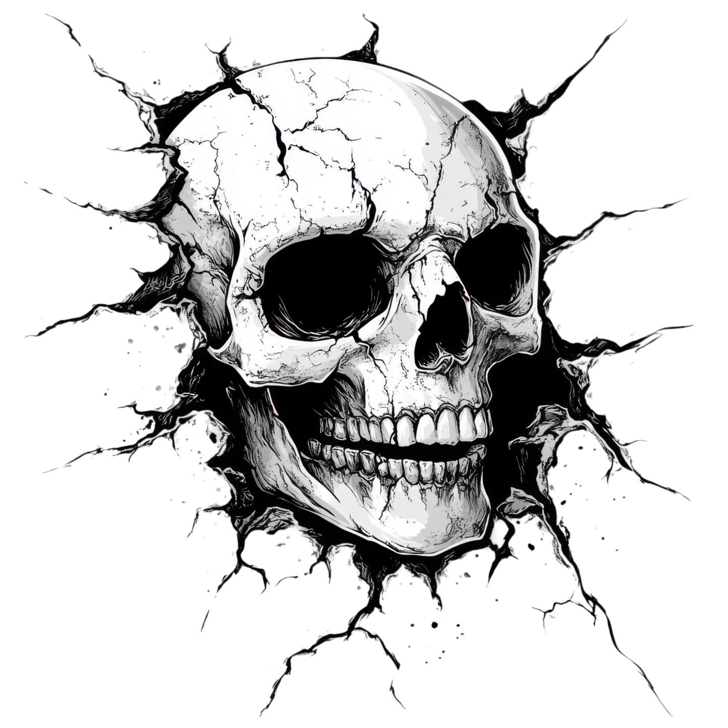 Bügelbild White Skull - Cool & Edgy Bild_4 medium ca. 15cm x 15cm
