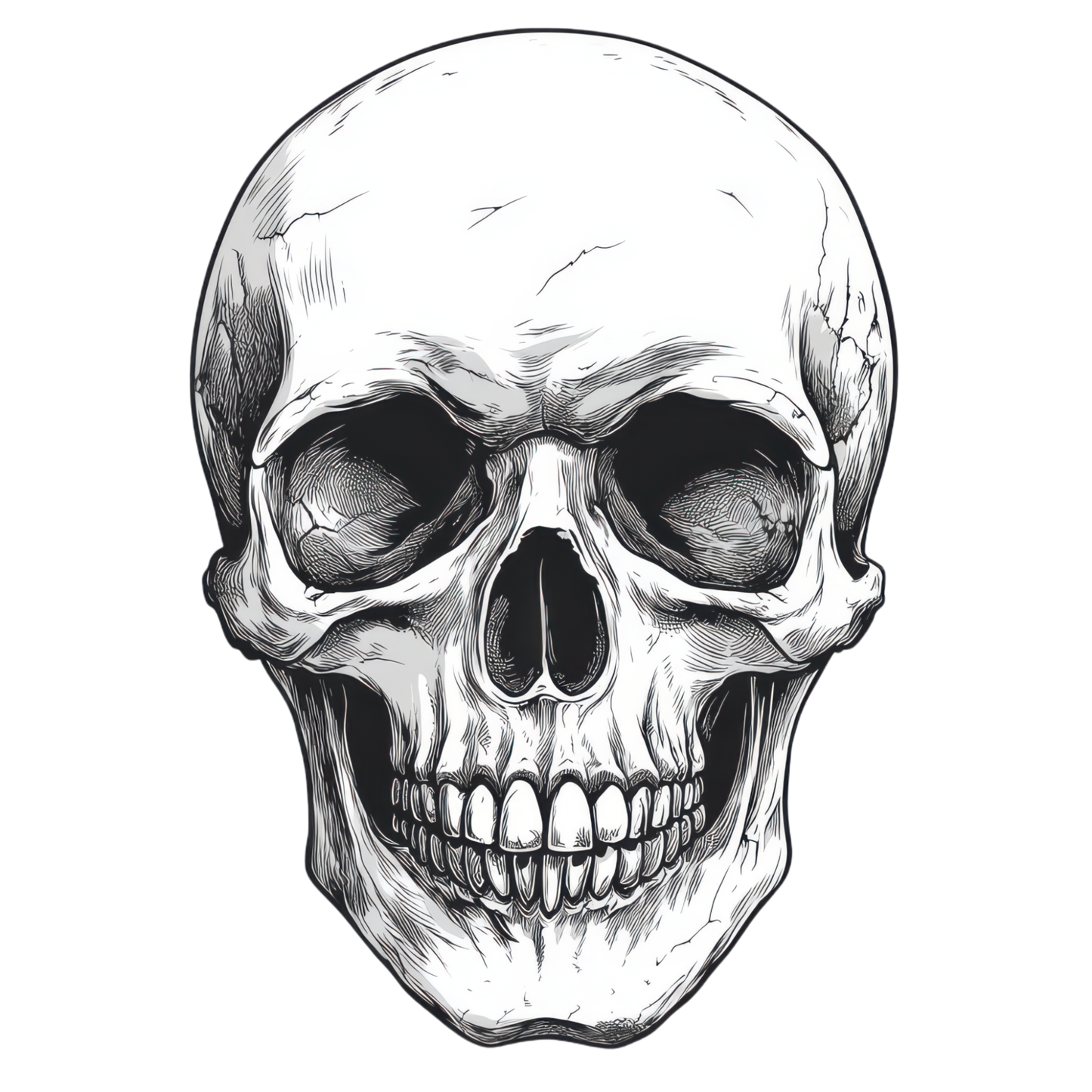Bügelbild White Skull