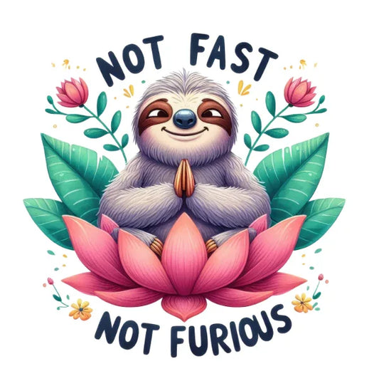 Bügelbild süßes Faultier – für Baumwolle & Polyester Bild_1