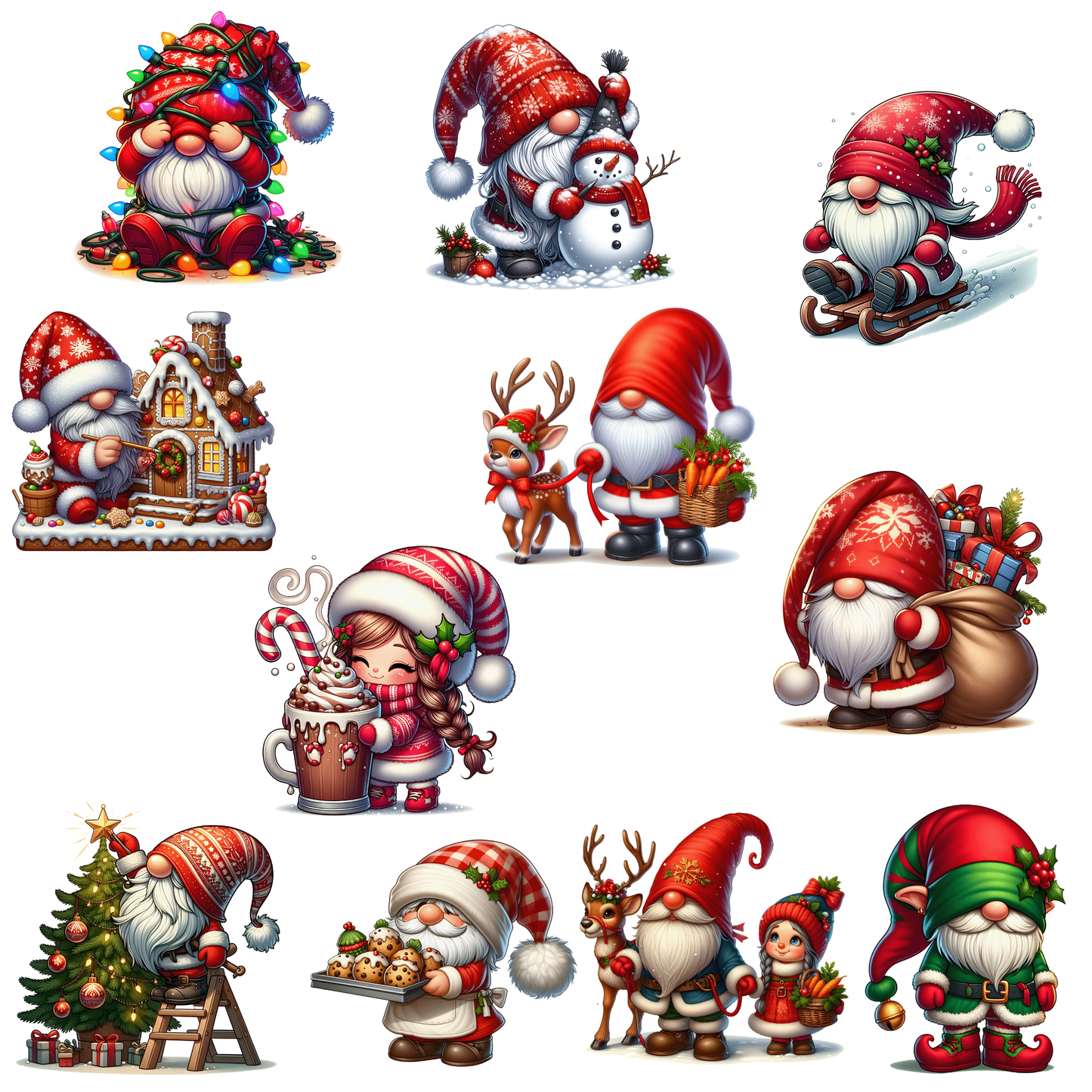 Bügelbilder Weihnachten Gnome_2 - Magic Miracle Design