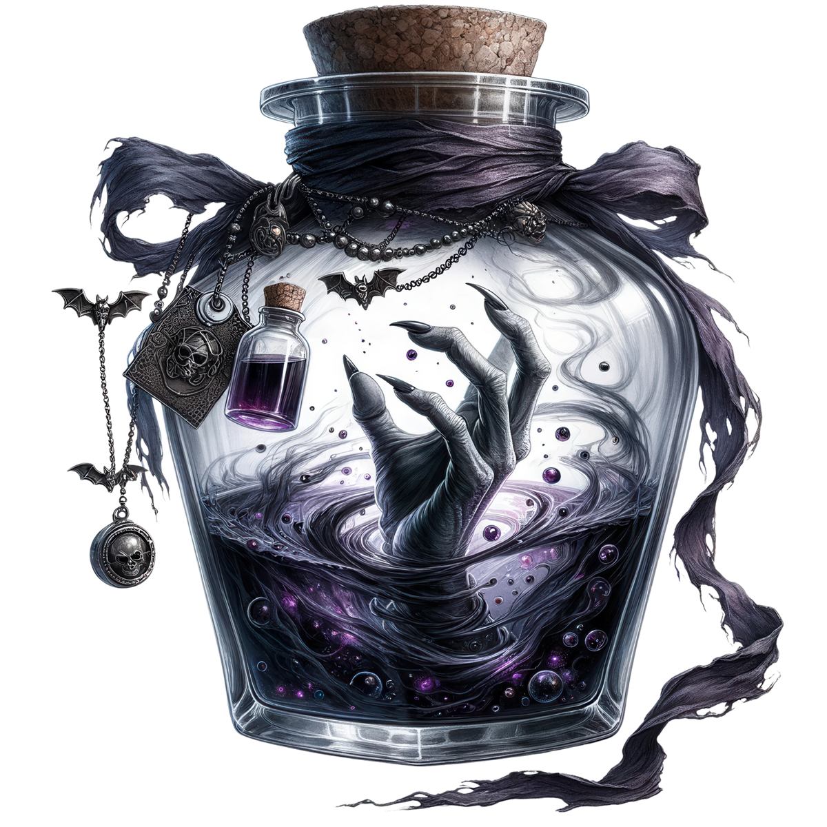 Halloween Sticker Gruselgläser – Hexen, Geister im Einmachglas Bild_1