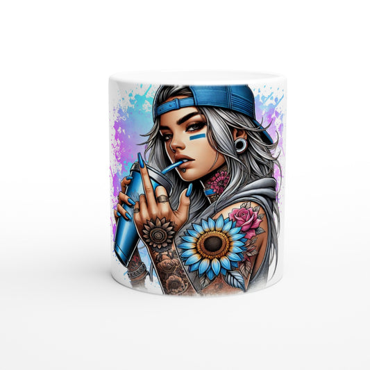 Keramiktasse Blumenmädchen Attitude - Magic Miracle Design