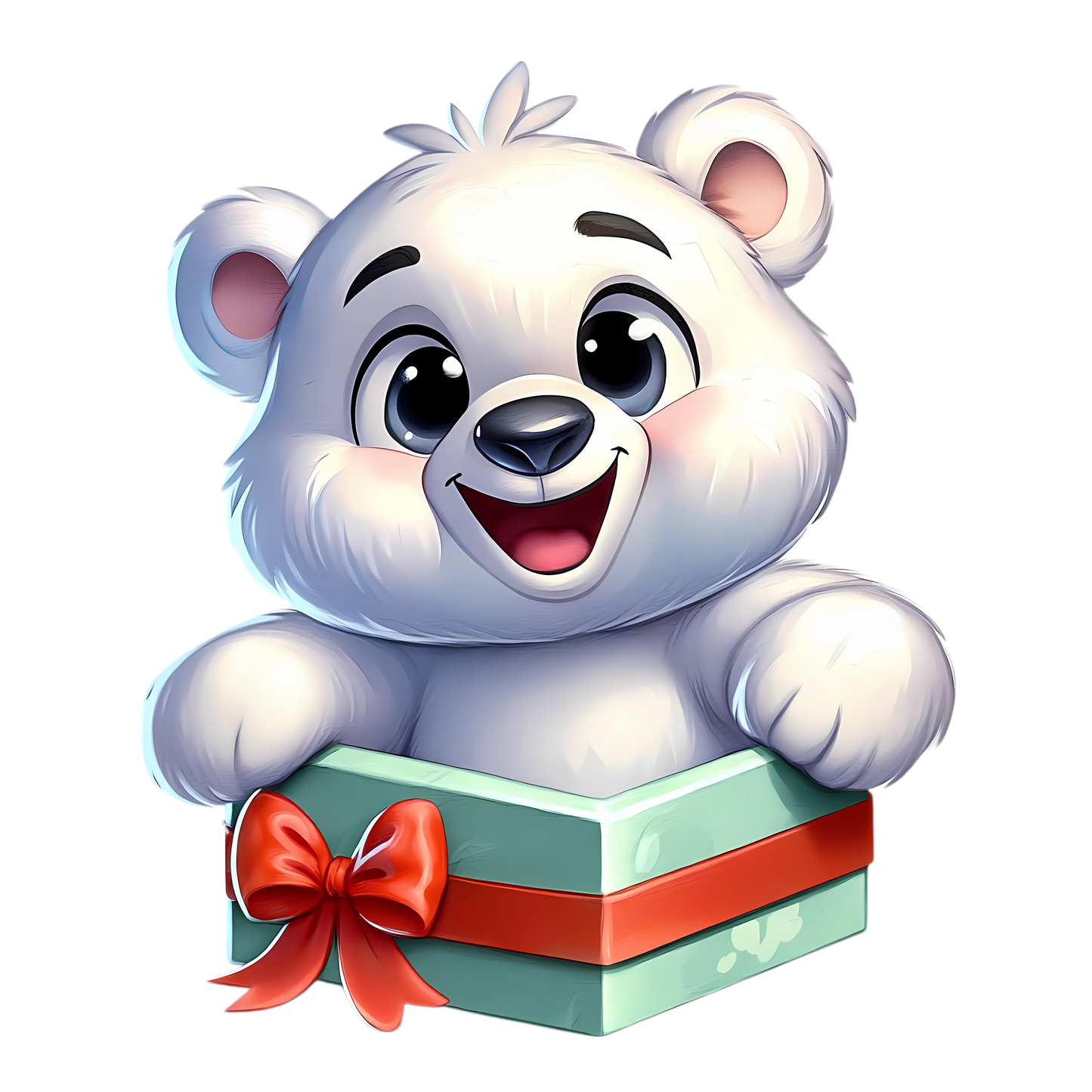 Bügelbild Weihnachten Polarbär - Geschenke, Weihnachtsbaum Bild_2