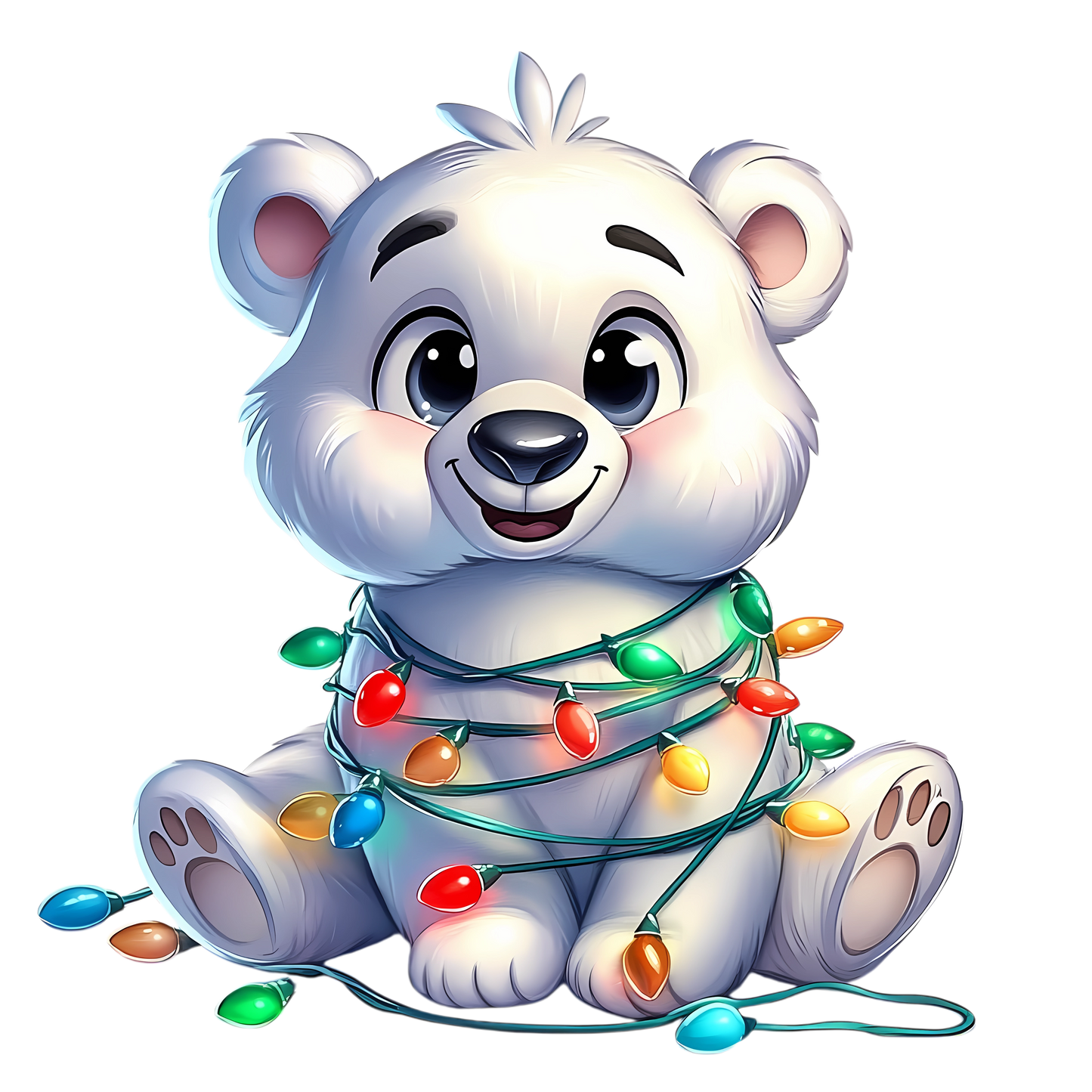 Bügelbild Weihnachten Polarbär - Geschenke, Weihnachtsbaum Bild_4