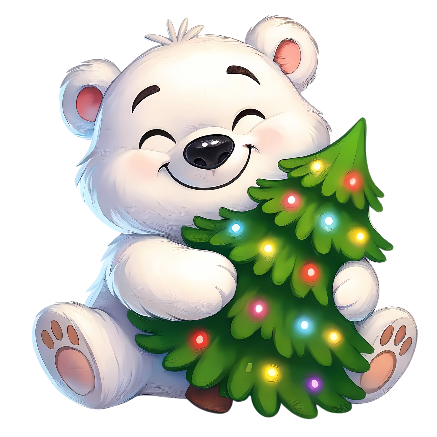 Bügelbild Weihnachten Polarbär - Geschenke, Weihnachtsbaum Bild_22