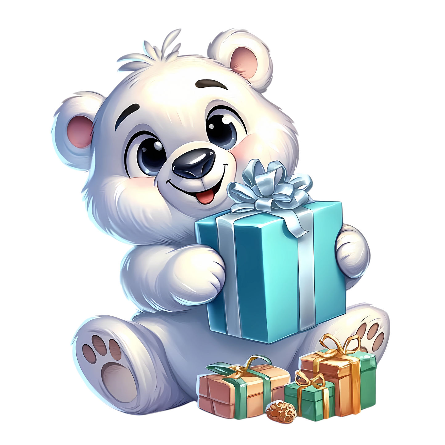 Bügelbild Weihnachten Polarbär - Geschenke, Weihnachtsbaum Bild_17