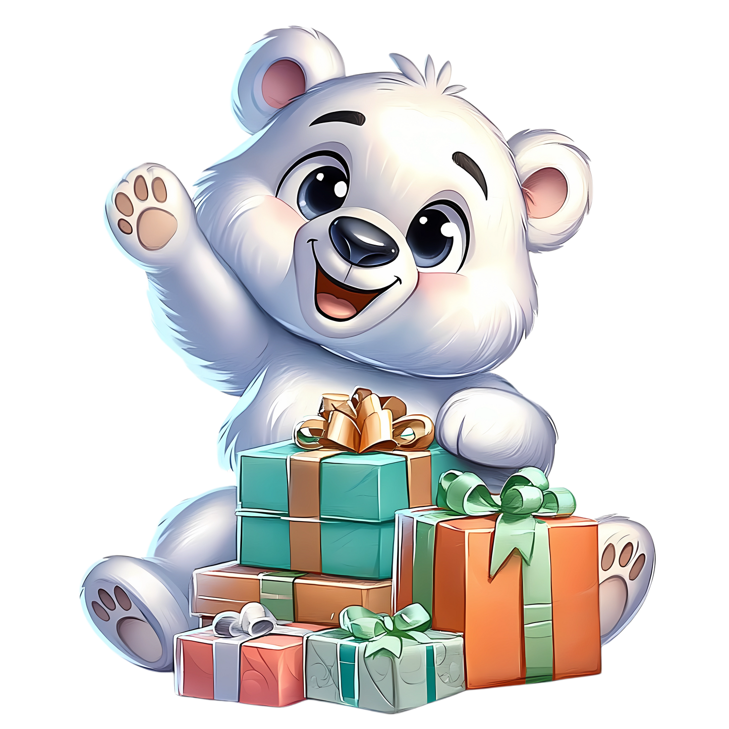 Bügelbild Weihnachten Polarbär - Geschenke, Weihnachtsbaum Bild_20