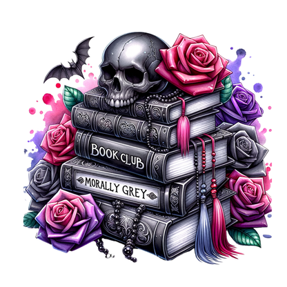 Bügelbild Totenkopf | Skull | Rosen - Magic Miracle Design