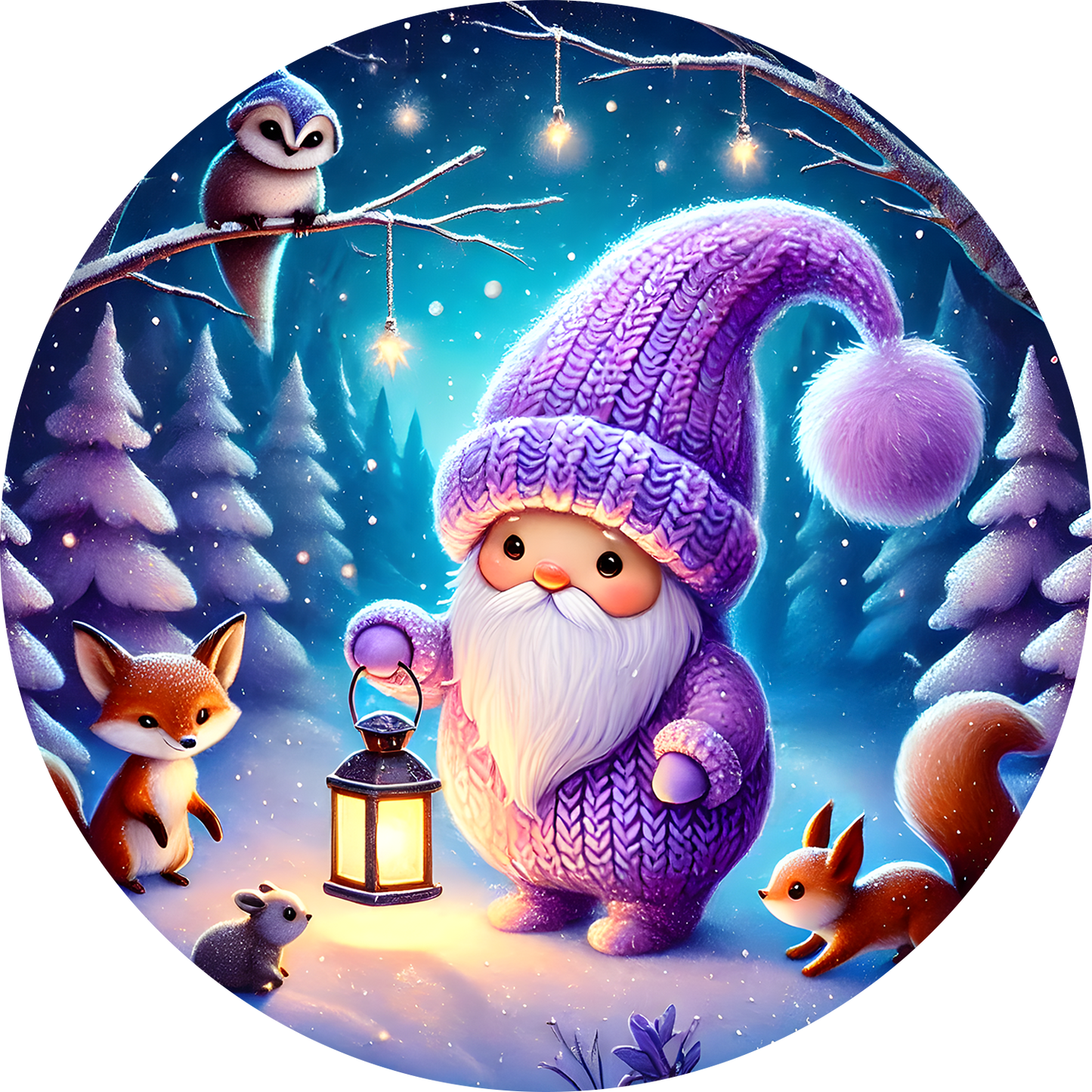 Bügelbild Weihnachten Gnome - singen, Kamin, schmücken Bild_6