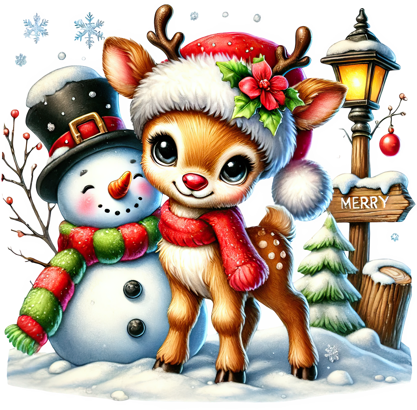 Bügelbilder Weihnachten Rentier - Magic Miracle Design