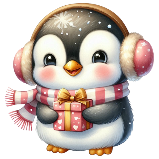 Bügelbild Weihnachten Tiere – Fuchs, Bär & Pinguin Bild_1