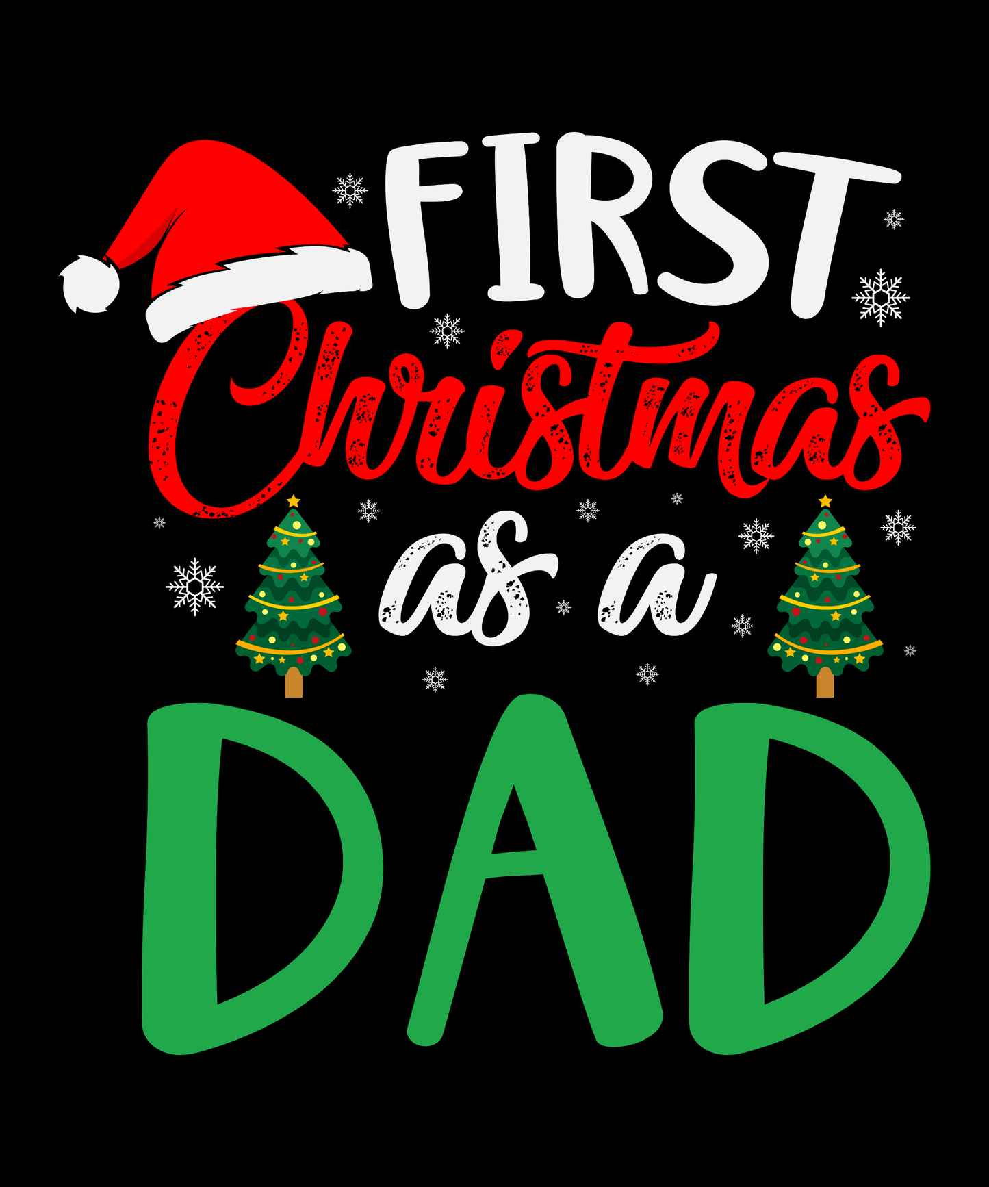 Bügelbild mein 1. Weihnachten als Papa - Magic Miracle Design