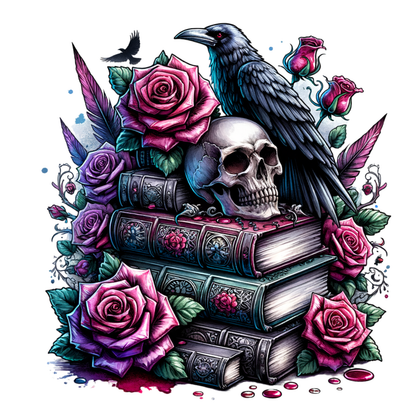 Bügelbild Totenkopf | Skull | Rosen - Magic Miracle Design