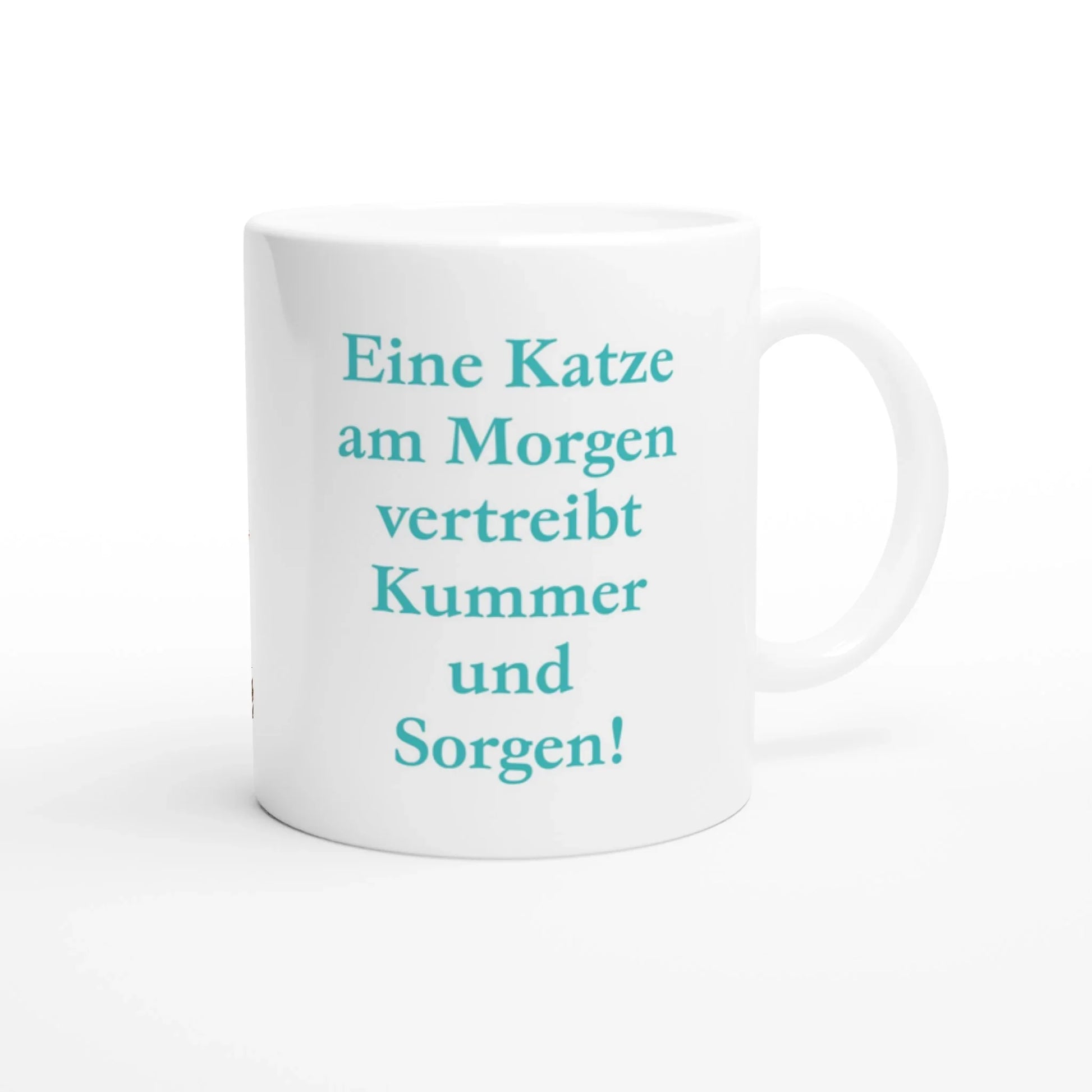 Keramiktasse Katze am Morgen