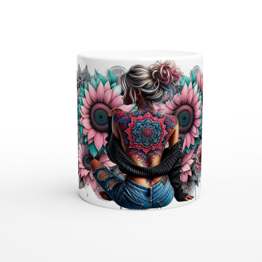 Keramiktasse Graupinke Schönheit Tattoo - Magic Miracle Design