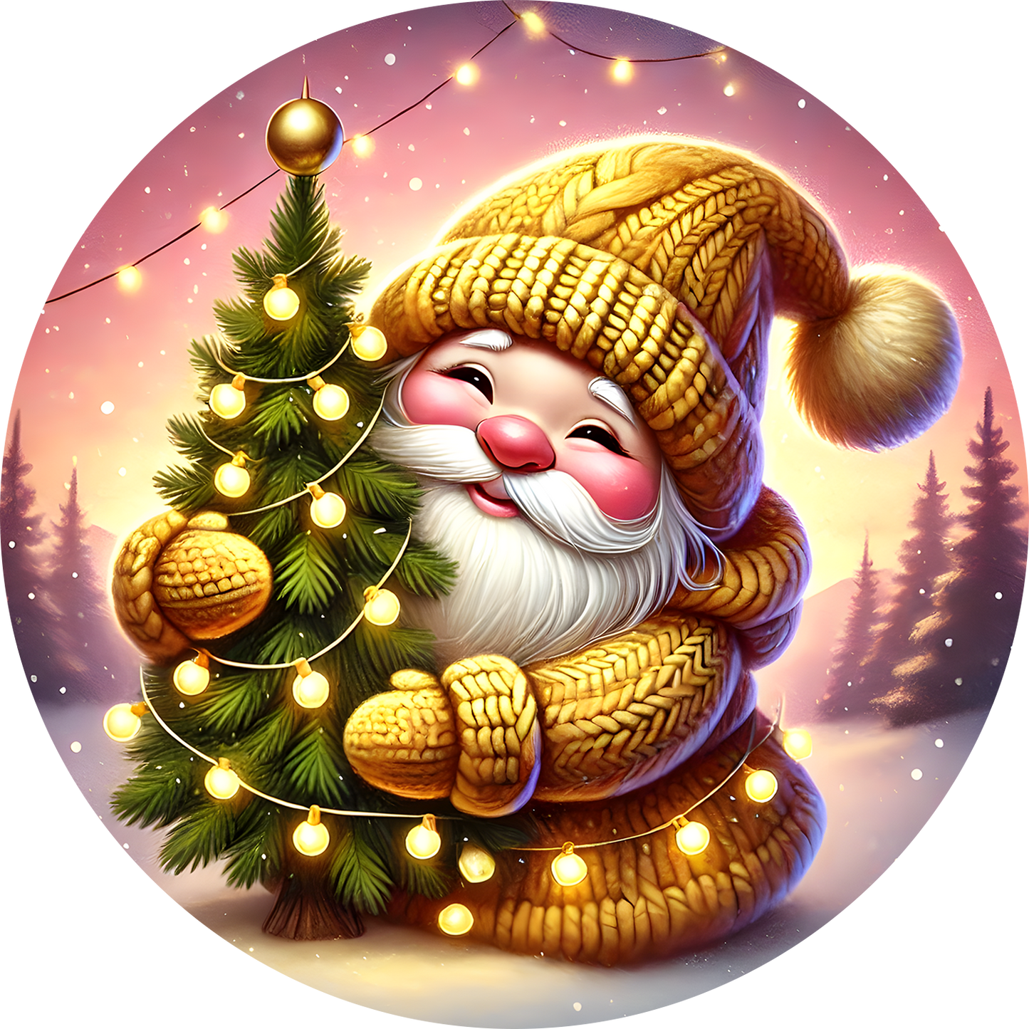 Bügelbild Weihnachten Gnome - singen, Kamin, schmücken Bild_16