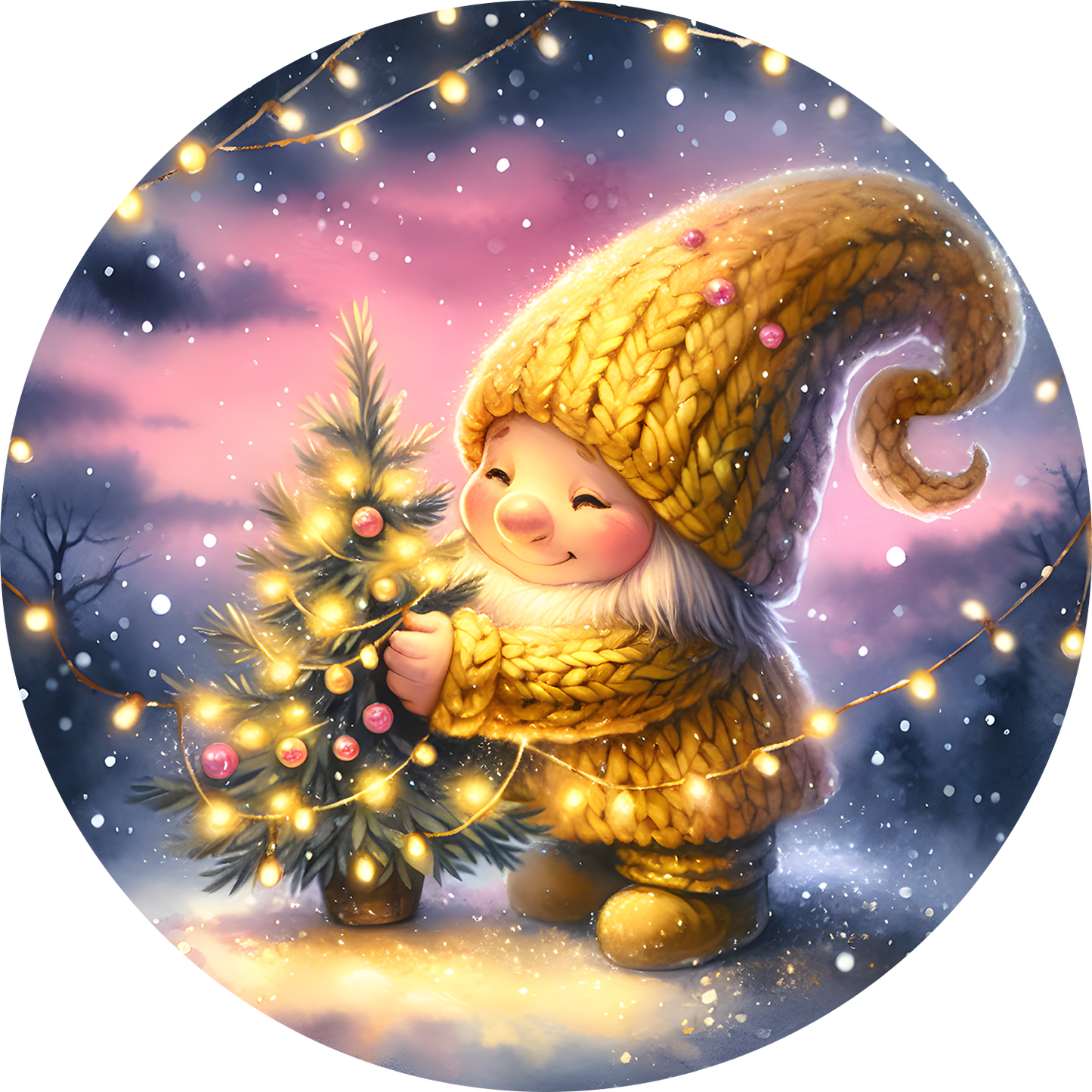 Bügelbild Weihnachten Gnome - singen, Kamin, schmücken Bild_15